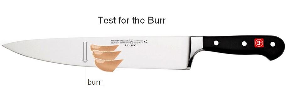 how to test knife burr