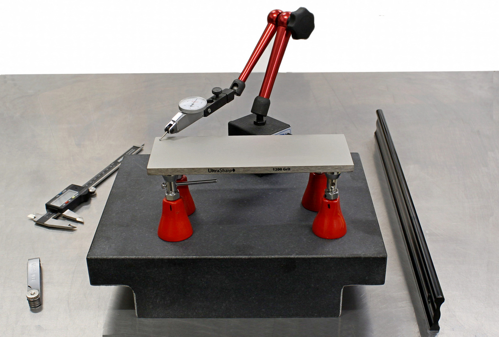 sharpening stone flatness testing dial